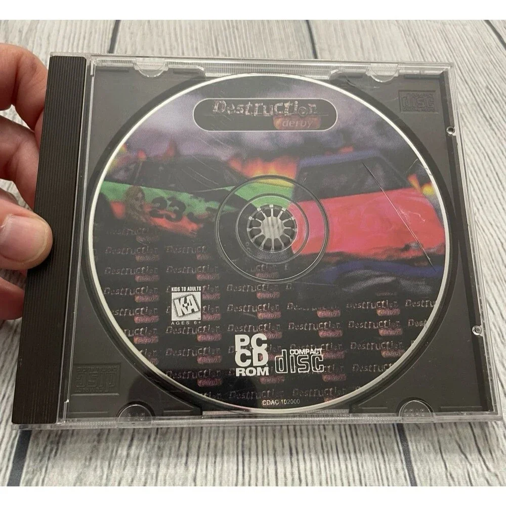 Vintage Vtg Destruction Derby Video Game, PC Game